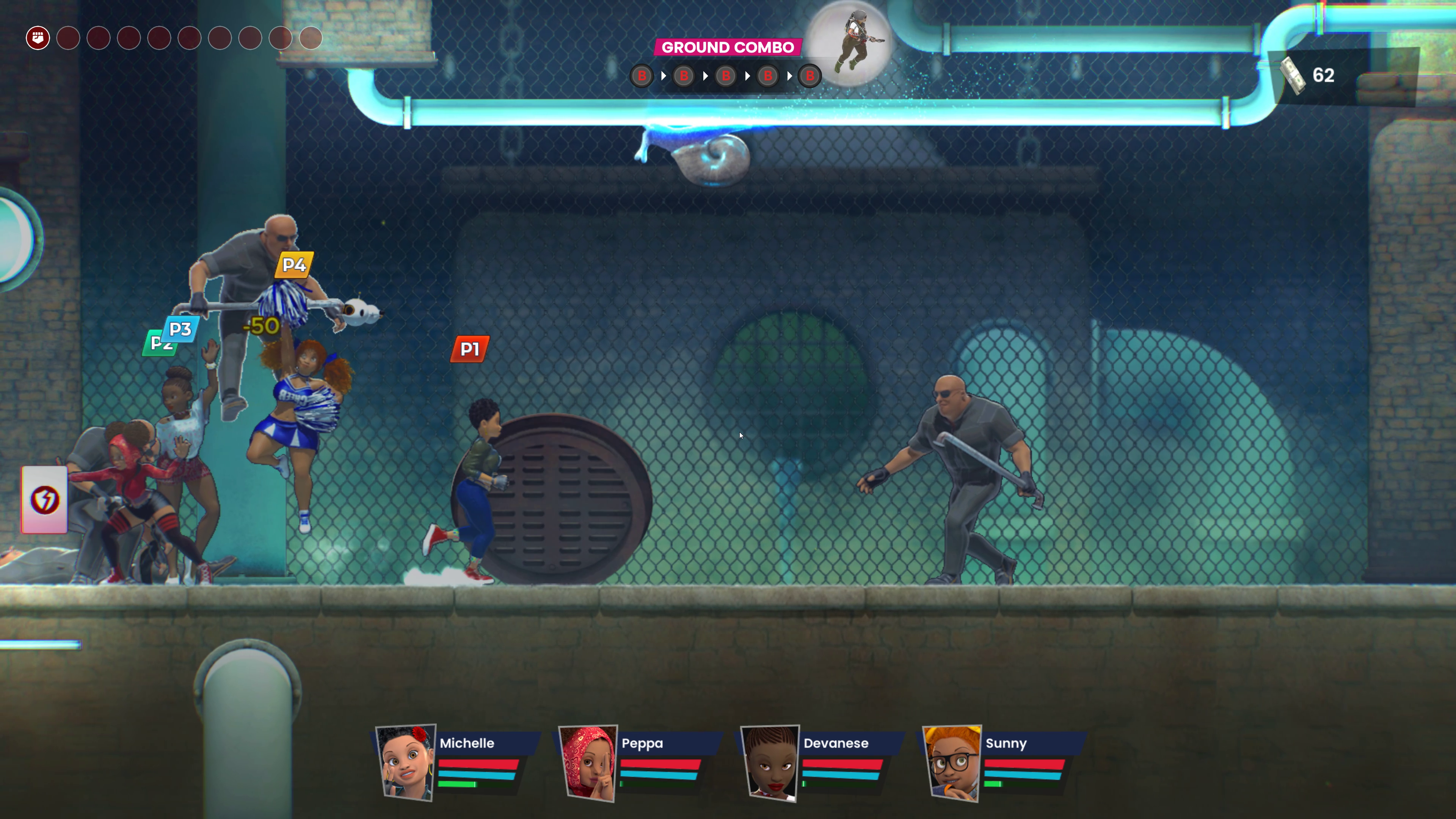 Team Rush combo combat